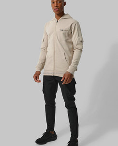 Sudadera con capucha de lujo gruesa en blanco de algodón con estampado de logotipo personalizado Unisex polar bordado a granel de peso pesado liso para hombre 100% sudaderas con capucha de algodón con cremallera - Product Image 3