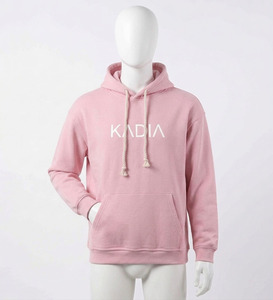 KADIA Custom Pink Oversized Hoodie Heavyweight <b>Pullover</b> with Thick Drawstrings hoodies Wholesale <b>Men's</b> print Streetwear Hoodies - Product Image 3