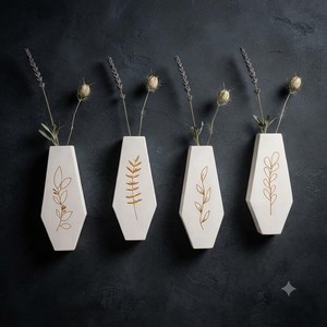 Vase en bois écologique personnalisé avec logo, en forme de boîte de conserve, incassable, moderne, pour la décoration intérieure - Product Image 3