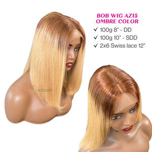 Pelucas de Cabello Humano al Por Mayor a Precio de Fábrica, Cortas, Varios Colores, Extensiones de Cabello Crudo DD, SDD y Pelucas con Frente de Encaje HD Sin Pegamento - Product Image 3