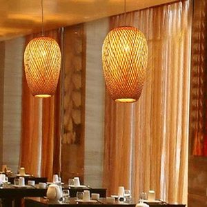 Pantalla de Lámpara Colgante de Bambú Tejida a Mano al por Mayor, Cubierta de Lámpara Colgante, Pantalla Decorativa Vintage, Iluminación OEM ODM - Product Image 3