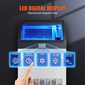 Macchina per il ghiaccio commerciale da cucina a armadio, produzione 265 libbre/24H, 126 cubetti di ghiaccio in 12-15 minuti, capacità 88 libbre - Product Image 3