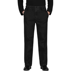 กางเกงยีนส์ผู้ชายแบบแห้งเร็ว ระบายอากาศได้ดี ออกแบบตามสั่ง ขายส่ง ผ้าฝ้ายทอ 100% ติดกระดุม สปริงไซส์ใหญ่ สีและขนาดตามสั่ง - Product Image 2