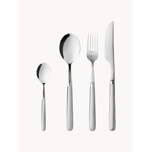 Ensemble de couverts modernes en acier inoxydable doré avec manches en céramique, poli à la main, compatible lave-vaisselle, pour mariage et repas - Couteau, fourchette, cuillère - Product Image 2