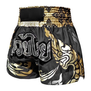 Pantalones Cortos de Muay Thai Personalizados, Pantalones Cortos de Entrenamiento de Boxeo Tailandés de Satén, Ropa Deportiva Unisex para Entrenamiento de Kickboxing, Logotipo por Sublimación, Fabricante OEM - Product Image 3