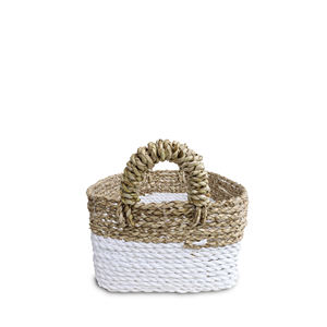 <b>Rectangular</b> Mini Seagrass <b>Storage</b> <b>Basket</b> with Handle Eco-Friendly Multifunction Home Decor for Kitchen <b>Storage</b> - Product Image 3