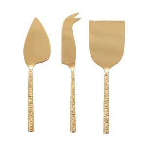Un lujoso y elegante juego de cuchillos para queso de metal que ofrece un servicio profesional de queso en tu hogar. - Product Image 1