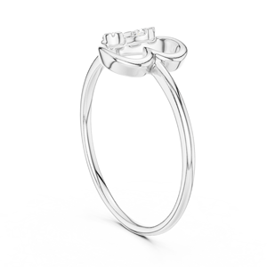 ROYAL HEART LAB GROWN DIAMOND WOMEN'S <b>RING</b> <b>SET</b> in 18KT WHITE <b>GOLD</b> RHODIUM PLATED MINIMALIST ENGAGEMENT PARTY GIFT DAILY USE - Product Image 2