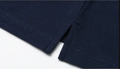 เสื้อโปโลชาย สีกรมท่า แขนสั้น ผ้าฝ้าย 100% ทรงปกติ สีพื้น ผ้าปิเก้ ทอเรียบ ย้อมสีพื้น - Product Image 5