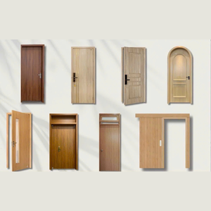 Puertas interiores de WPC de PVC compuesto impermeable para puerta DEWOO de habitación, diseño moderno, puerta de Hotel insonorizada, dormitorio interno - Product Image 1