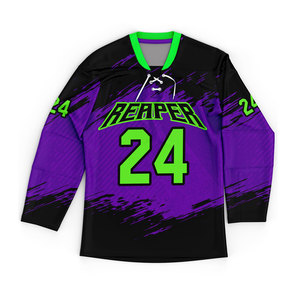 Maillot de hockey sur glace Predators 23, sublimé, anti-humidité, manches longues, pour homme, tenue d'équipe adulte - Product Image 3