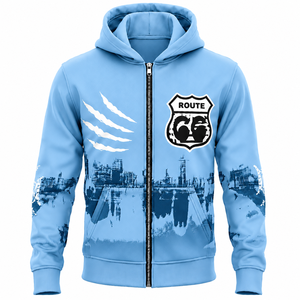 Sudaderas con Cremallera Personalizadas para Hombre, Corte Holgado, 100% Algodón, Impermeables, Transpirables, con Estampado DTG y Bordado - Product Image 3