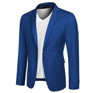 ชุดสูทผู้ชายทรงเข้ารูป คอวี กระดุมสองแถว คุณภาพสูง ปรับแต่งได้ ผ้าโพลีเอสเตอร์/คอตตอน กันยับ เหมาะสำหรับงานแต่งงาน - Product Image 4