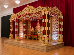 Mandap interior inspirado en bodas del sur de la India, estilo Bollywood premium, Mandap para bodas/Vidhi, conjunto de Mandap tradicional hindú para matrimonios. - Product Image 3