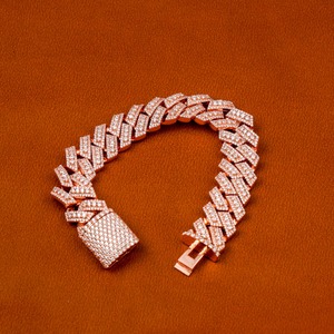 Hot Sale Moissanite Hiphop Bracelet Iced Out Jewelry for <b>Men</b> and Women Premium Fashion Accessory Available At Export Price - Product Image 1