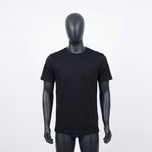 T-shirt blanc uni à col rond pour homme, coupe ample, manches courtes, haut basique, logo personnalisé, OEM ODM, vêtements en gros - Product Image 2