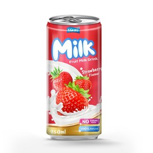 Canned Juice Milk 250ml Strawberry Banana Pineapple Cherry Apple OEM Dairy Free <b>Beverage</b> Manufacturer - Product Image 3