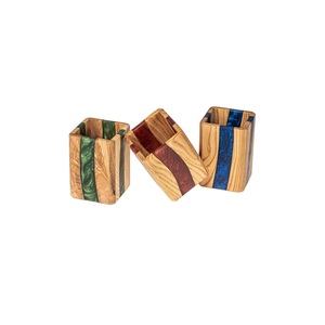 Porte-stylos en bois naturel le plus vendu, organisateur de bureau, support carré pour crayons, en vente, support de rangement pour stylos de table de bureau - Product Image 2