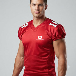 Maillot de football américain au design moderne, confortable, à séchage rapide, en tissu respirant, de haute qualité, coupe élégante pour les joueurs d'équipe - Product Image 3