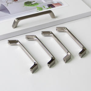 Poignées de meuble modernes et minimalistes en alliage de zinc, finition nickel brossé, pour cuisine, salle de bain, chambre, salle à manger - Durables et écologiques - Product Image 1