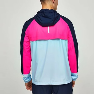 Ensemble deux pièces coupe-vent personnalisé pour homme OEM, short zippé, 100 % polyester respirant, écologique, logo personnalisé - Product Image 2