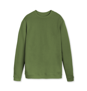 Sudadera de hombre con interior cepillado suave, cuello redondo, algodón orgánico sostenible, informal, para otoño e invierno. - Product Image 1