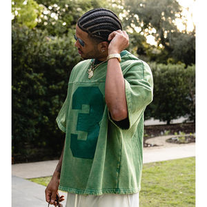 Camisetas DTG con Logotipo Personalizado OEM, 300g, 100% Algodón, Estilo Desgastado, Hombros Caídos, Corte Holgado, Alta Calidad - Product Image 6