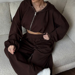 High Quality Summer Autumn Sportswear Tracksuits Pullover Baggy Oversized Jogging Tracksuits Blank Hoodie Jogger <b>Sweatpants</b> <b>Sets</b> - Product Image 1