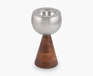 Luxe Smoke Bakhoor <b>Burner</b> Hand-Made Wooden Incense <b>Burner</b> With Metal Mesh Top <b>For</b> Aromatic Use All-Season Decorative <b>Burner</b> Set - Product Image 2