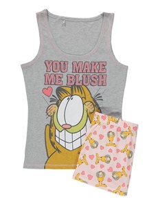 Conjunto de Pijama de Jersey para Mujer, Cintura Elástica Estampada, Largo Completo, 100% Algodón, para Verano y Primavera - Product Image 1