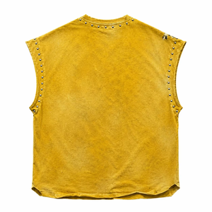 เสื้อกล้ามปักลายเพชรแบบกำหนดเอง ผ้าฝ้าย 100% พิมพ์ลายกราฟิกบาสเก็ตบอลด้วยเทคนิค DTG เสื้อยืดแขนกุด ยูนิเซ็กส์ สตรีทแวร์ รับผลิตตามแบบ (OEM) ขายส่ง - Product Image 2