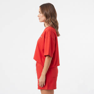 Ensemble décontracté 2 pièces pour femme avec impression personnalisée : T-shirt à manches courtes et short oversize - Product Image 2