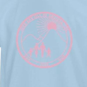 เสื้อยืดแขนสั้นลายกราฟิกสีฟ้าอ่อนสำหรับเด็ก คอกลมพิมพ์ลายวงกลมสีชมพู น้ำหนักเบา สวมใส่สบายทุกวัน แฟชั่นสำหรับเด็ก - Product Image 5