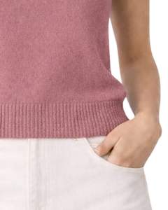 Suéter de Punto sin Mangas Rosa Personalizado para Mujer, Bordado Floral, Cuello Redondo, Suave, Ligero, Informal, Chaleco de Verano, Top Elegante de Moda - Product Image 6