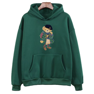 Women Hoodies Professional <b>Cute</b> <b>Bear</b> Printing Hoodies Women Trendy Sweatshirts Winter Fleece Clothing Comfortable Casual Long - Product Image 2