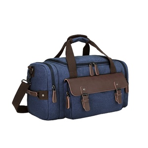 Bolsa de lona de viaje grande con estampado personalizado, moda de cuero genuino, para acampar al aire libre, llevar durante la noche, bolsas de ropa con cremallera - Product Image 5