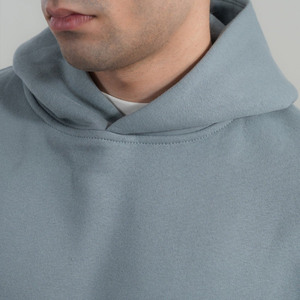 Sudadera con Capucha Extra Grande para Hombre, de Felpa, Color Sólido, con Bolsillo, Informal, para Invierno, Corte Regular, 100% Algodón, Estilo Tejido - Product Image 6