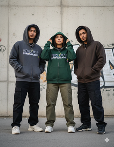 Sweat-shirts en molleton épais de bonne qualité à prix abordables, avec broderie appliquée personnalisée, style streetwear unisexe, fermeture éclair - Product Image 5