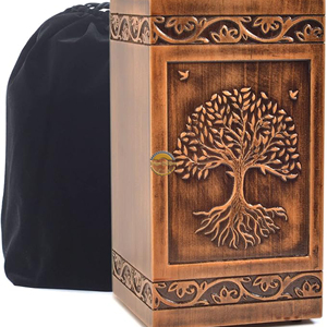Custom Engraved Wooden <b>Memorial</b> Urn for Adults Premium Hardwood Cremation Urn with Smooth Finish - Product Image 5