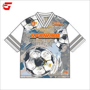Camiseta de Fútbol Personalizada Transpirable de Manga Corta, Sublimación Completa, Cuello en V, Uniforme de Equipo, Fabricante de Ropa Deportiva al por Mayor OEM - Product Image 3