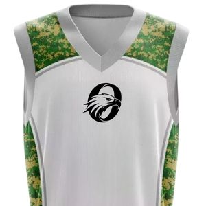 เสื้อบาสเก็ตบอลสีขาวเขียวแบบกำหนดเอง ชุดกีฬาทีมแบบไม่มีแขนเสื้อ น้ำหนักเบา ชุดกีฬาประสิทธิภาพสูง - Product Image 3
