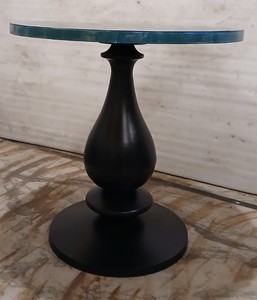 Table de bar moderne et élégante, base en métal, plateau rond, table de pub pour café, restaurant, usage intérieur et extérieur - Product Image 3