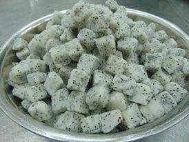 Fourniture en gros de dés de fruit du dragon surgelés IQF, couleurs mélangées rouge et blanc, pour l'industrie alimentaire, douceur naturelle, sans additifs - Product Image 6