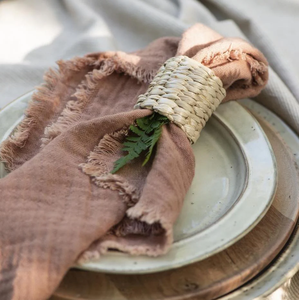 Handmade Natural Wicker Rattan Napkin Rings Spring Dining <b>Table</b> Decoration for Kitchen and <b>Party</b> Banquet Dinner Napkins Holder - Product Image 4