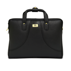 Bandolera de cuero genuino de oficina para hombre de alta calidad, correa ajustable grande, característica RFID duradera, estilo moderno negro Premium - Product Image 1