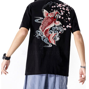 Camiseta de Algodón con Bordado de Diseño Personalizado, Estilo Vintage, Prenda Informal Moderna con Producción OEM ODM - Product Image 4