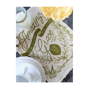 Tetas estándar Birdies bordadas 50X70cm Color limpieza algodón orgánico lavable tela cocina barata toallas de té personalizadas - Product Image 5