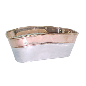 Juego de 3 piezas de macetas de diseñador de Metal de la mejor calidad para restaurante, jardín, accesorios decorativos para macetas florales - Product Image 3