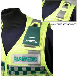 Gilet de sécurité réfléchissant haute visibilité pour paramédicaux avec poches et bordure à carreaux, uniforme unisexe, utilisation toutes saisons - Product Image 4