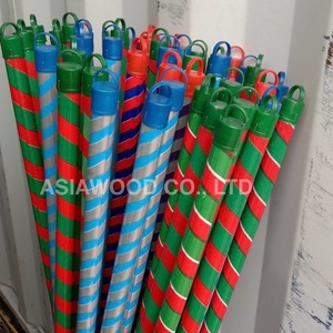 Palo de escoba de madera para limpieza del hogar, resistente al agua, ecológico, 2 en 1, mango de PVC de eucalipto, recogedor portátil de colores mezclados para el hogar - Product Image 6